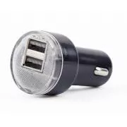Gembird 2x USB autós töltő 2,1A, fekete