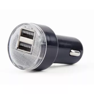 Gembird 2x USB autós töltő 2,1A, fekete