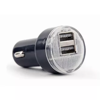 Gembird 2x USB autós töltő 2,1A, fekete