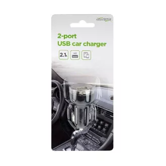 Gembird 2x USB autós töltő 2,1A, fekete