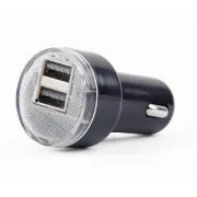 Gembird 2x USB autós töltő 2,1A, fekete