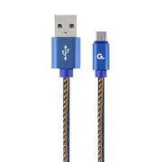 Gembird fonott sűrű USB-A/microUSB kábel 1m