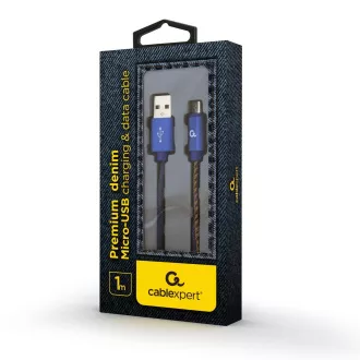 Gembird fonott sűrű USB-A/microUSB kábel 1m
