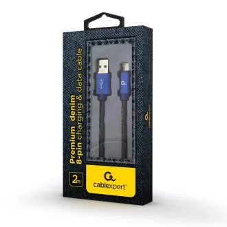 Gembird fonott farmer USB-A/Lightning kábel 2m