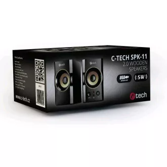 C-TECH SPK-11/Stereo/5W/Fekete