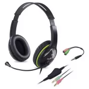 Mikrofonos fejhallgató. GENIUS HS-400A zöld   csökkentés