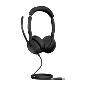 Jabra Evolve2 50/Stereo/ANC/USB/Wire/BT/Wireless/MS/Fekete