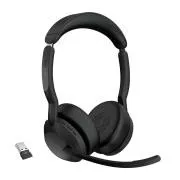 Jabra Evolve2 55/Stereo/ANC/USB/BT-USB/Vezeték nélküli/Fekete