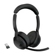 Jabra Evolve2 55/Stereo/ANC/USB/BT-USB/Wireless/MS/Fekete