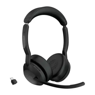 Jabra Evolve2 55/Stereo/ANC/USB-C/BT-USB/Vezeték nélküli/Fekete