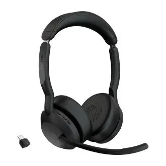Jabra Evolve2 55/Stereo/ANC/USB-C/BT-USB/Wireless/MS/Fekete