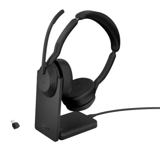 Jabra Evolve2 55/Stereo/ANC/USB-C/BT-USB/Wireless/Stand/Black