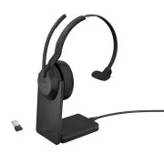 Jabra Evolve2 55/Mono/ANC/USB/BT-USB/Vezeték nélküli/MS/Stand/Black