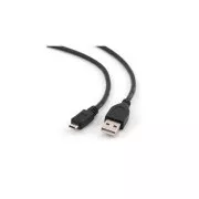 GEMBIRD USB2.0 - microUSB kábel, 3m, fekete