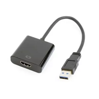GEMBIRD USB 3.0 HDMI-re, M/F, 15cm, fekete
