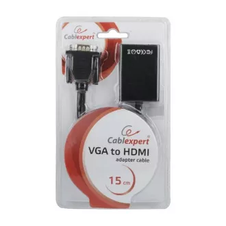 GEMBIRD VGA - HDMI reduktor, 0,15m, M/F