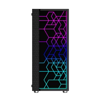 Gembird Computer Fornax 2500 ARGB/Midi Tower/Transpar./Fekete