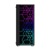 Gembird Computer Fornax 2500 ARGB/Midi Tower/Transpar./Fekete