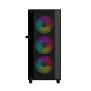 Gembird Fornax 4000 ARGB/Midi Tower/Transpar./Fekete