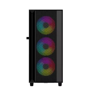 Gembird Fornax 4000 ARGB/Midi Tower/Transpar./Fekete