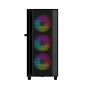 Gembird Fornax 4000 ARGB/Midi Tower/Transpar./Fekete
