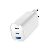 GEMBIRD PD töltő 1xUSB-A 2xUSB-C 67W fehér