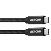 AVACOM adat- és töltőkábel USB Type-C - USB Type-C, 100cm, 100W E-Mark, fekete