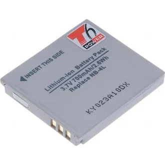 T6 Power akkumulátor a Canon NB-4L-hez, 700 mAh, 2,6 Wh T6 Power akkumulátor a Canon NB-4L-hez, 700 mAh, 2,6 Wh