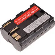 Akkumulátor T6 Power Canon BP-508, BP-511, BP-511A, BP-512, BP-514, 1600mAh, 11,8Wh, barna színben
