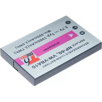 Akkumulátor T6 Power NP-60, KLIC-5000, NP-30, LI-20B, A1812A, L1812A, L1812B, 1000mAh, 3.7Wh