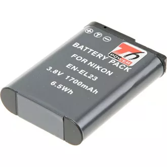 Akkumulátor T6 power Nikon EN-EL23, 1700mAh, fekete