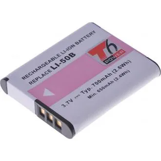 Akkumulátor T6 Power Li-50B, D-Li92, DB-100, VW-VBX090, NP-150, LB-050, LB-052, 730mAh, 2,7Wh akkumulátorokhoz Akkumulátor T6 Power Li-50B, D-Li92, DB-100, VW-VBX090, NP-150, LB-050, LB-052, 730mAh, 2,7Wh akkumulátorokhoz