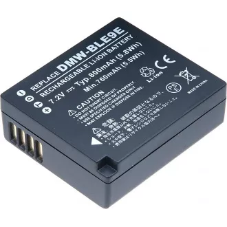 Akkumulátor T6 teljesítmény Panasonic DMW-BLE9, DMW-BLE9E, DMW-BLG10, DMW-BLG10E, BP-DC15, 700mAh, 5Wh