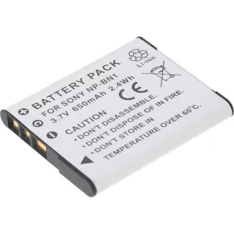 Akkumulátor T6 Power Sony NP-BN1, 600mAh, 2,2Wh, szürke