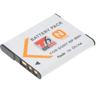 Akkumulátor T6 Power Sony NP-BN1, 600mAh, 2,2Wh, szürke Akkumulátor T6 Power Sony NP-BN1, 600mAh, 2,2Wh, szürke