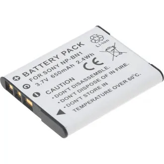 Akkumulátor T6 Power Sony NP-BN1, 600mAh, 2,2Wh, szürke Akkumulátor T6 Power Sony NP-BN1, 600mAh, 2,2Wh, szürke