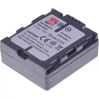 T6 Power akkumulátor a Panasonic VW-VBD070, CGA-DU07, CGR-DU07 és a Hitachi DZ-BP07S modellekhez, 720 mAh, 5,2 Wh