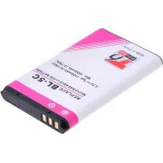 T6 Power akkumulátor Nokia 6300, 6600, 5100, 1100, 3650, 6230, C1-01, C2-01 modellekhez, 1100 mAh, 4,1 Wh, lítium-ion