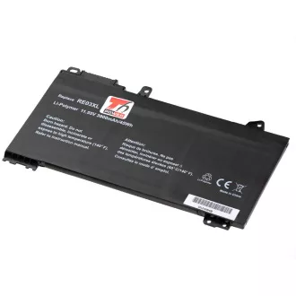 Akkumulátor T6 Power HP ProBook 430 G6, 440 G6, 445 G6, 450 G6, 455 G6, 3900mAh, 45Wh, 3cellás, Li-pol akkumulátorhoz, 3900mAh, 45Wh, 3cellás, Li-pol