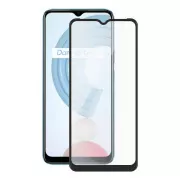 Screenshield REALME C21 (full COVER fekete) Edzett üveg védelem