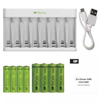 GP akkumulátortöltő ECO E811 4xAA2100 4xAAA850 GP akkumulátortöltő ECO E811 4xAA2100 4xAAA850