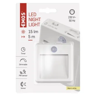 EMOS LED éjszakai lámpa P3319, PIR éjszakai érzékelő EMOS LED éjszakai lámpa P3319, PIR éjszakai érzékelő