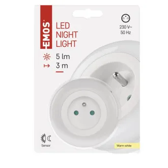 EMOS LED éjszakai fény P3320, éjszakai érzékelő EMOS LED éjszakai fény P3320, éjszakai érzékelő