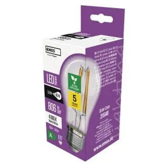 LED izzó A60/E27/3,8W/60W/806lm/semleges fehér LED izzó A60/E27/3,8W/60W/806lm/semleges fehér
