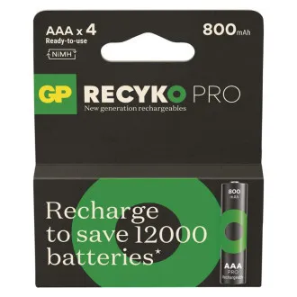 GP Újratölthető akkumulátor. ReCyko Pro AAA (HR03) 800mAh - 4db GP Újratölthető akkumulátor. ReCyko Pro AAA (HR03) 800mAh - 4db