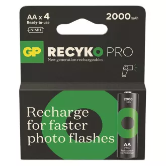 GP újratölthető ReCyko Pro fotó vaku AA 2000mAh-4db