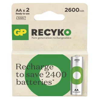 GP Újratölthető akkumulátor. ReCyko 2600 AA (HR6) - 2db GP Újratölthető akkumulátor. ReCyko 2600 AA (HR6) - 2db