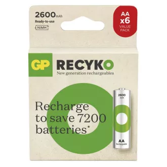 GP Újratölthető akkumulátor. ReCyko 2600 AA (HR6) - 6db GP Újratölthető akkumulátor. ReCyko 2600 AA (HR6) - 6db