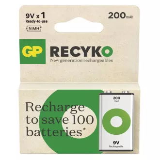GP Újratölthető akkumulátor. ReCyko 200 (9V) - 1db