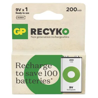 GP Újratölthető akkumulátor. ReCyko 200 (9V) - 1db